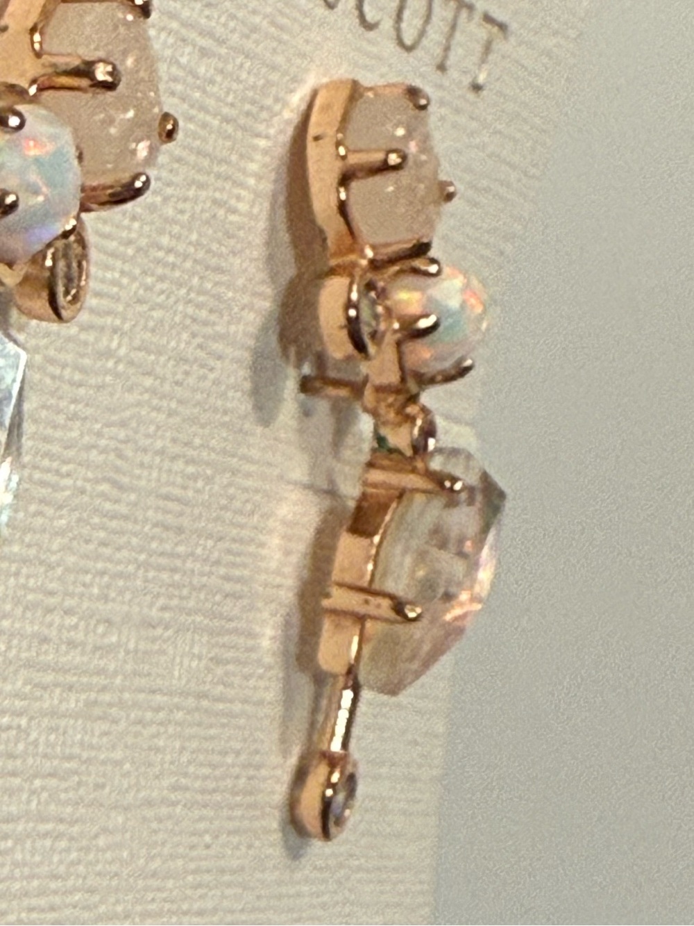 Kendra Scott Rose Gold Troian Opal Ear Climbers - Picture 6 of 6